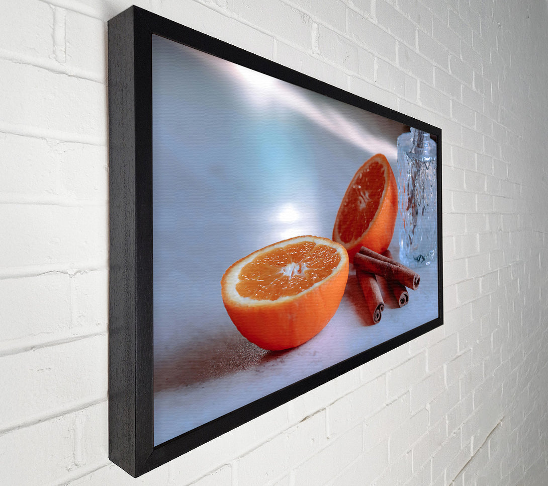  A Canvas Print of Orange Cinnamon Still Life Canvas Print
