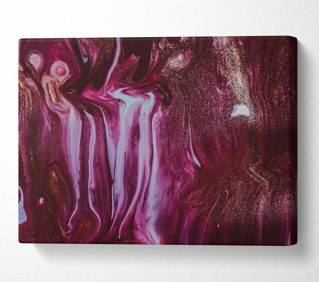  A Canvas Print of Crimson Swirls And Shimmer. Canvas Print