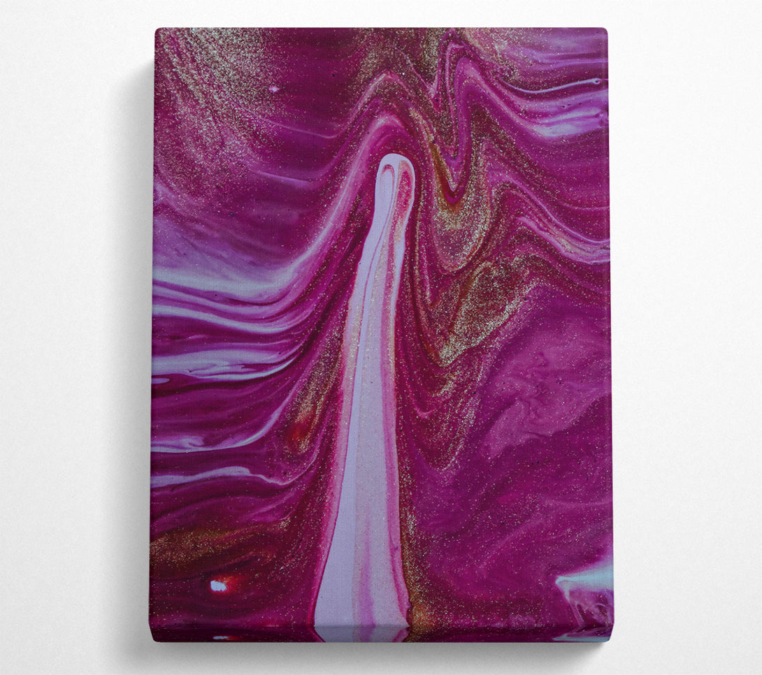  A Canvas Print of Crimson Swirls And Shimmer. Canvas Print