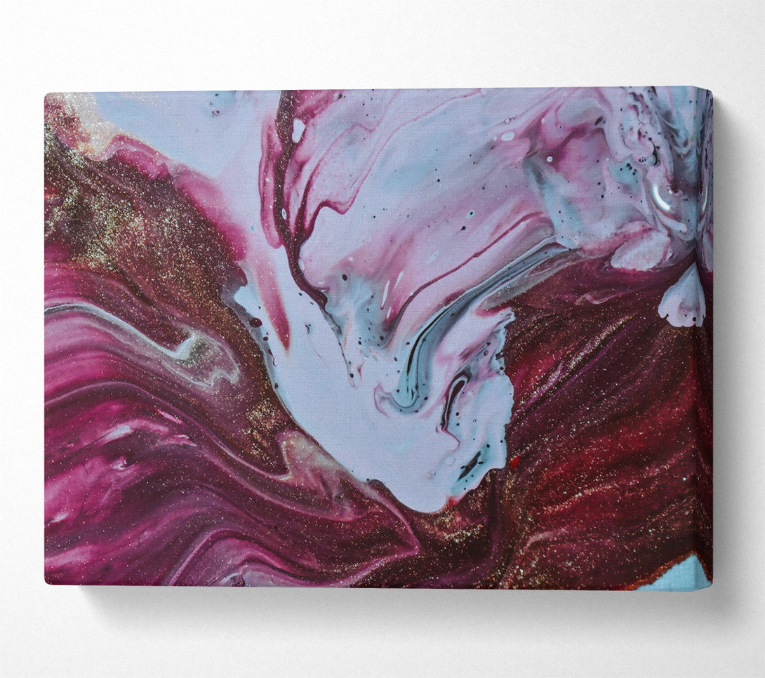  A Canvas Print of Crimson Swirls And Shimmer. Canvas Print