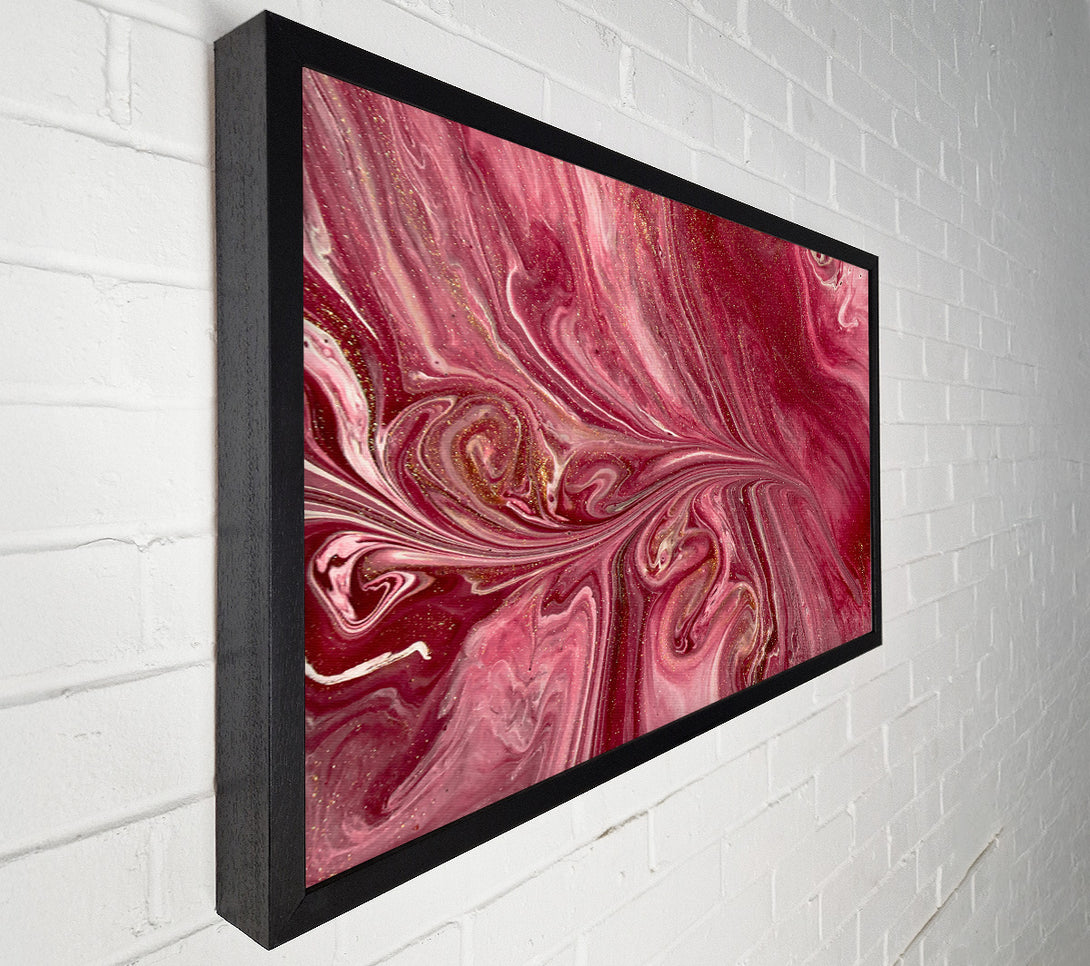  A Canvas Print of Crimson Swirls And Shimmer. Canvas Print