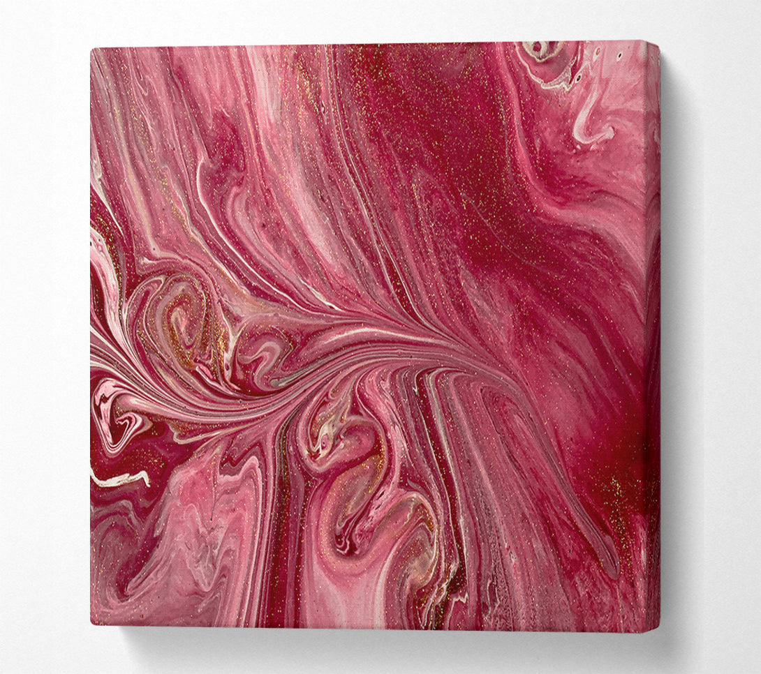  A Canvas Print of Crimson Swirls And Shimmer. Canvas Print