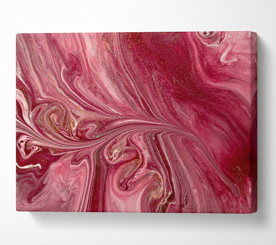  A Canvas Print of Crimson Swirls And Shimmer. Canvas Print
