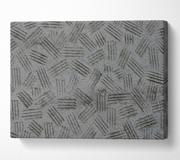  A Canvas Print of Grey Textured Lines Canvas Wall Art