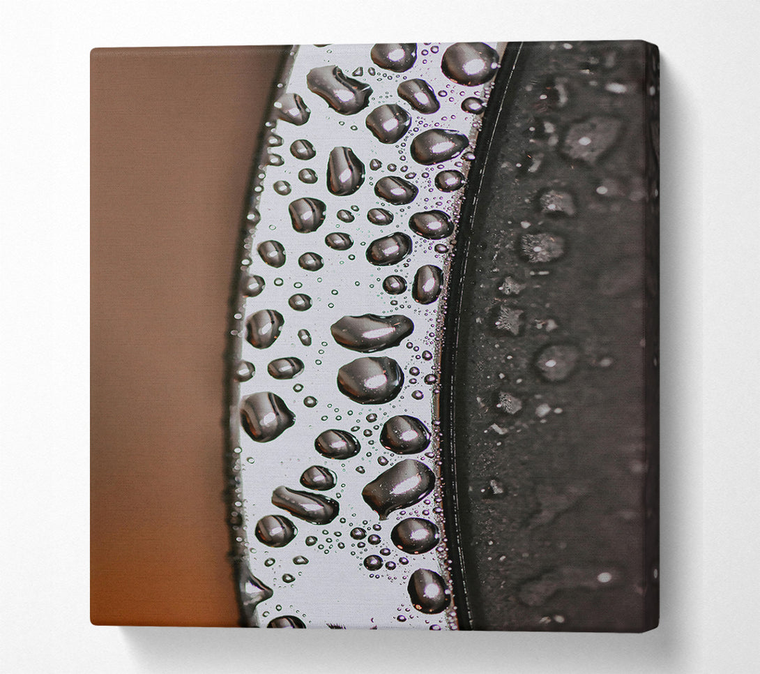  A Canvas Print of Silver Droplet Symphony. Canvas Print