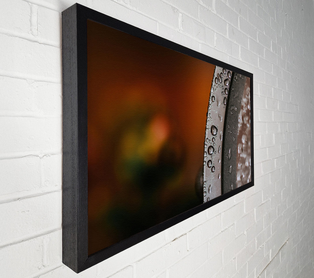  A Canvas Print of Silver Drops On Metal Canvas Print