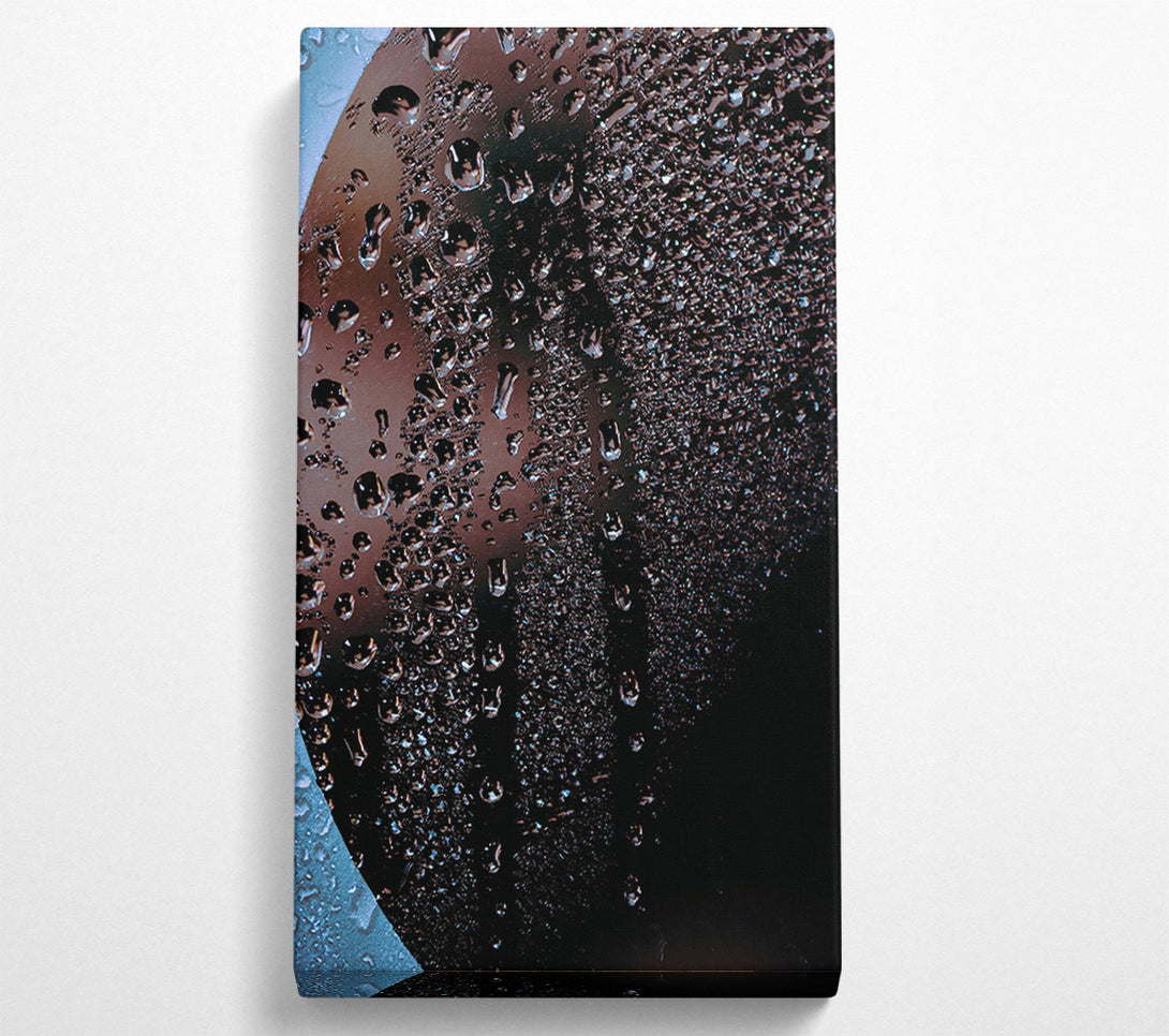  A Canvas Print of Black Drops Of Dew Canvas Print
