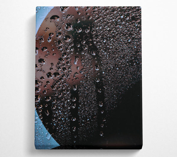  A Canvas Print of Black Drops Of Dew Canvas Print