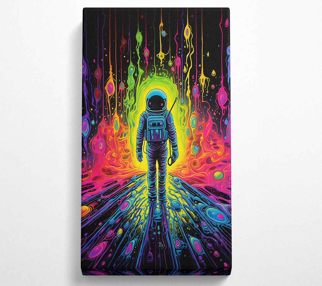  A Canvas Print of Neon Space Man Canvas Print