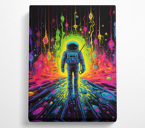  A Canvas Print of Neon Space Man Canvas Print