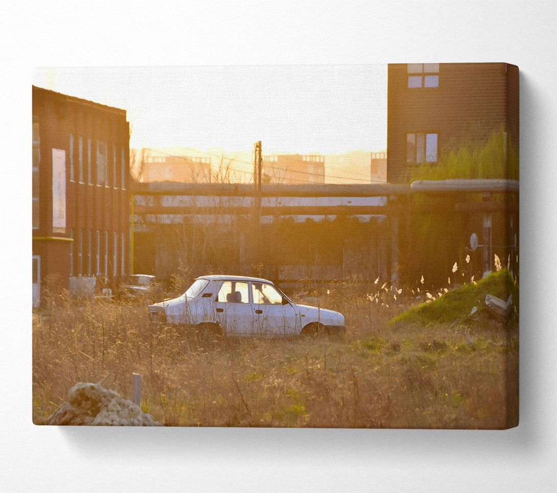  A Canvas Print of Golden Hour Car Canvas Art