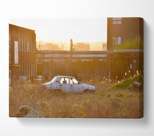  A Canvas Print of Golden Hour Car Canvas Art