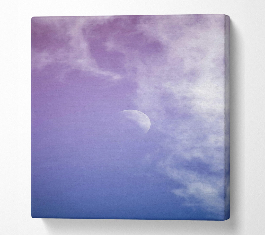  A Canvas Print of Lavender Sky Moon Canvas Print