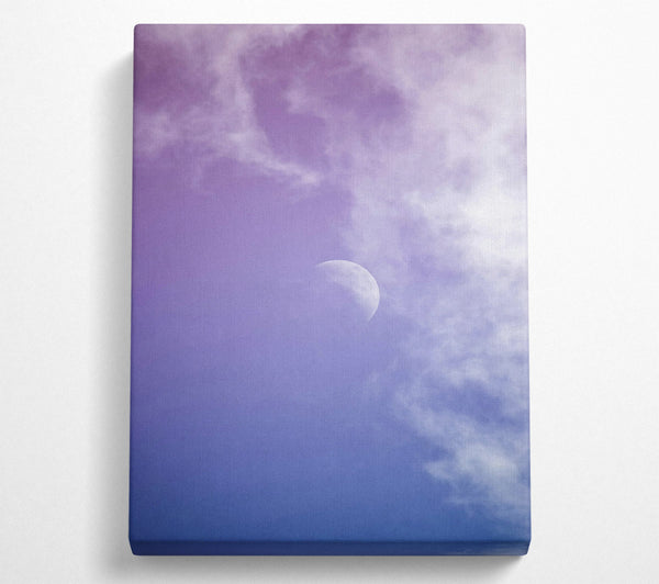  A Canvas Print of Lavender Sky Moon Canvas Print