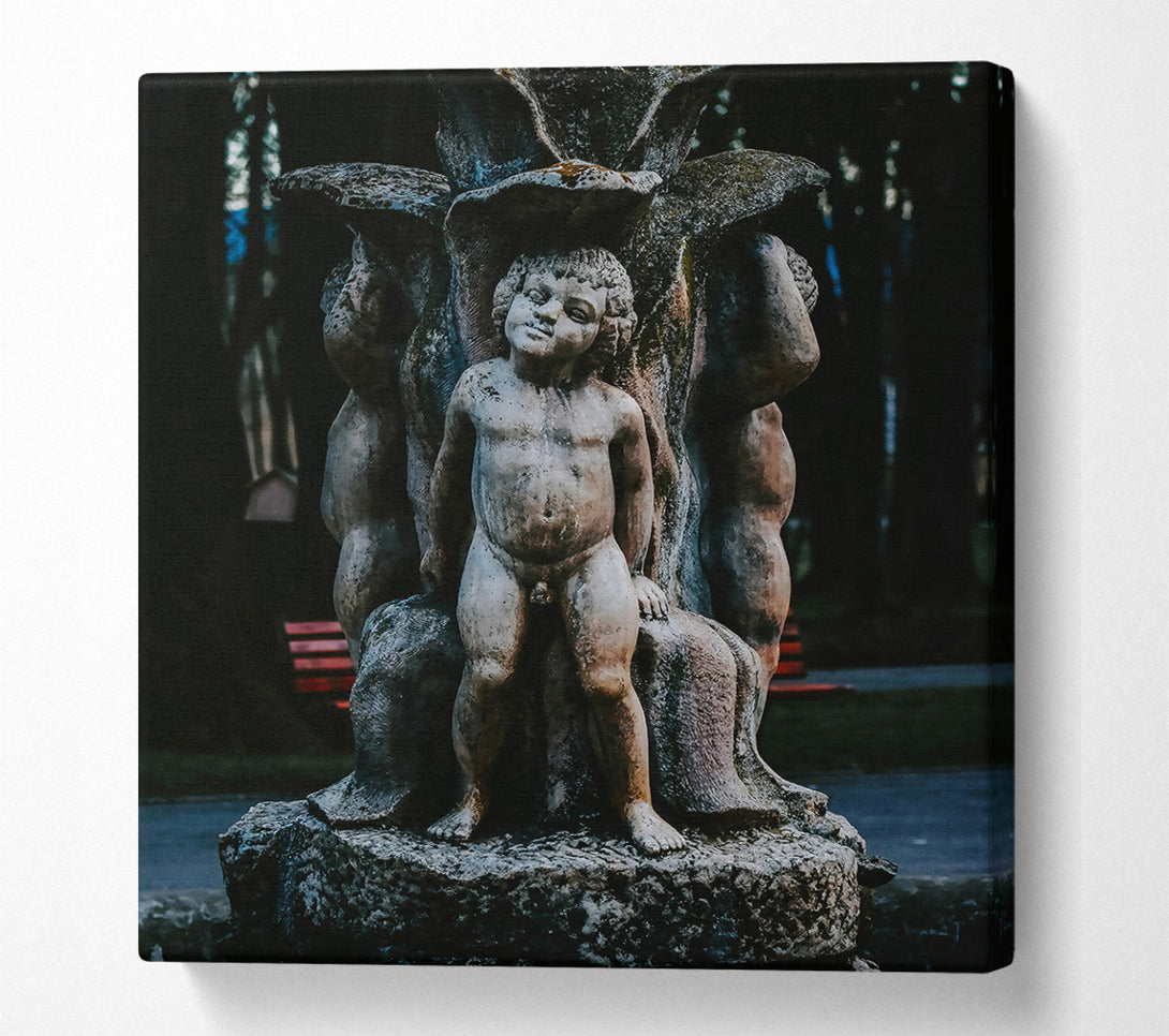  A Canvas Print of Grey Stone Guardian Canvas Wall Art