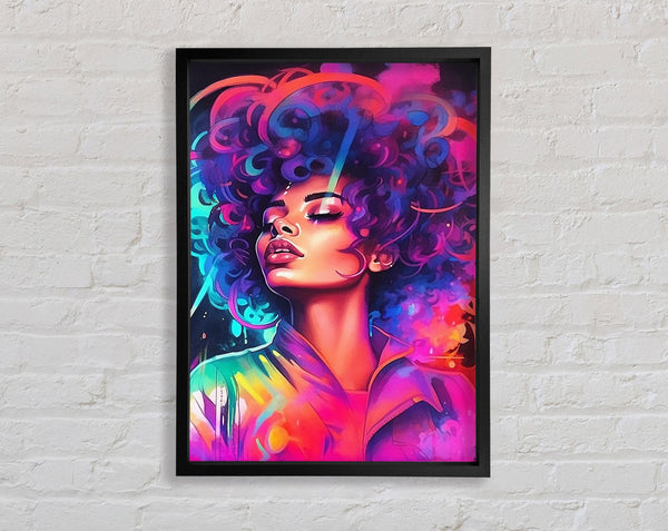 Neon Vibes Framed Print