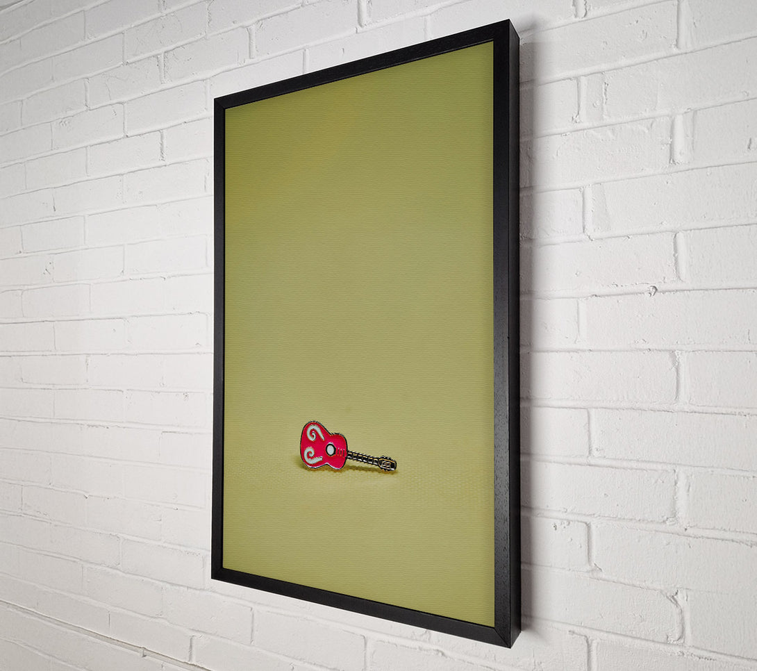  A Canvas Print of The Pink Guitar Pin Canvas Art
