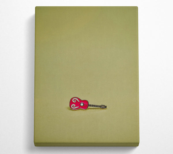  A Canvas Print of The Pink Guitar Pin Canvas Art