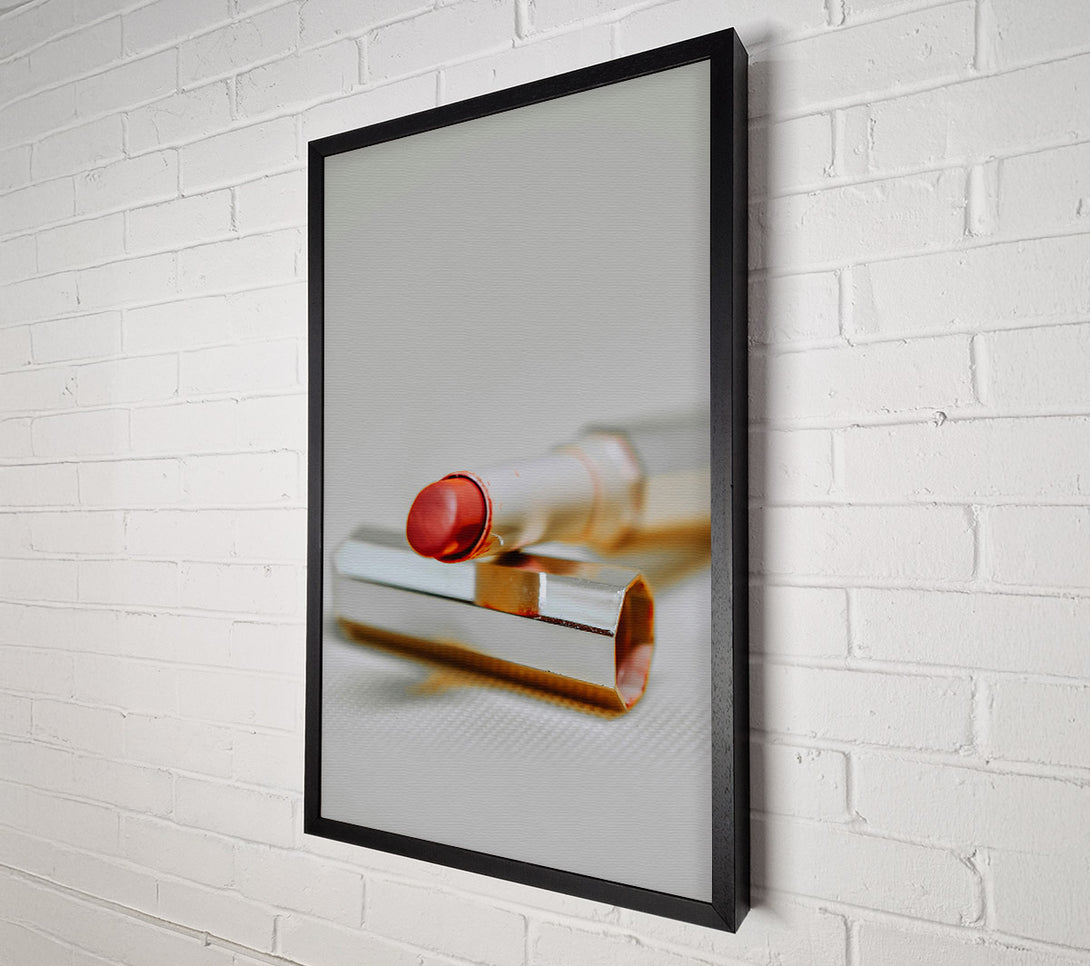  A Canvas Print of Crimson Lipstick Shine Canvas Wall Art