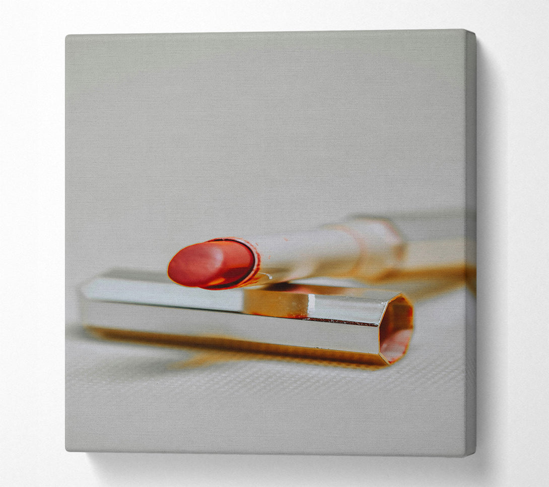  A Canvas Print of Crimson Lipstick Shine Canvas Wall Art
