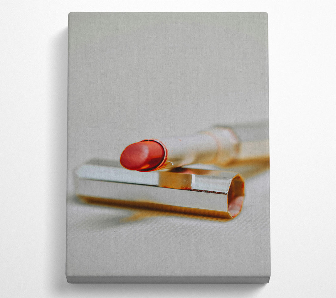  A Canvas Print of Crimson Lipstick Shine Canvas Wall Art