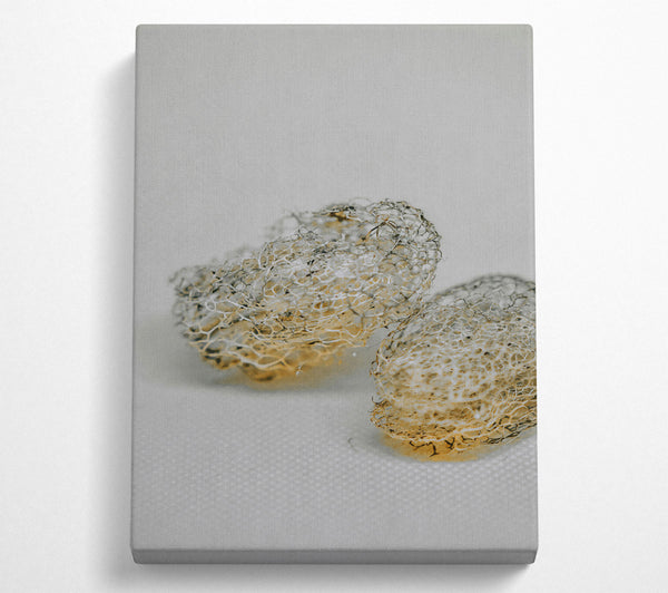  A Canvas Print of Golden Lace Skeletons Canvas Wall Art