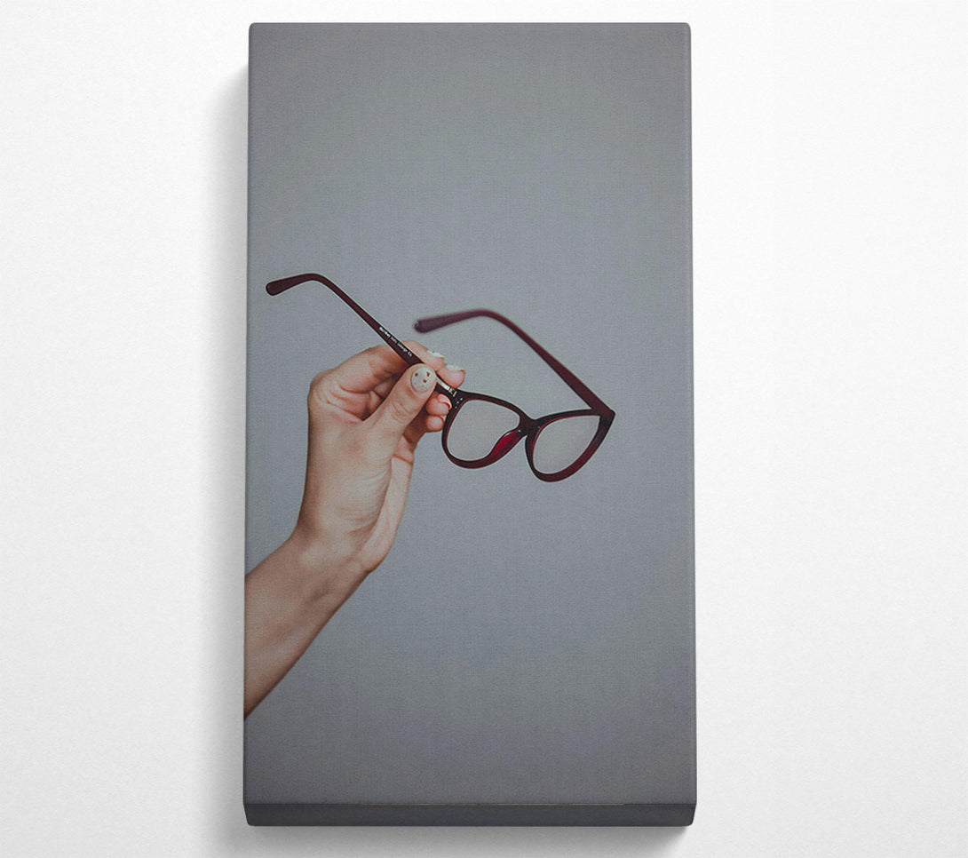  A Canvas Print of Crimson Lens Glance Canvas Print