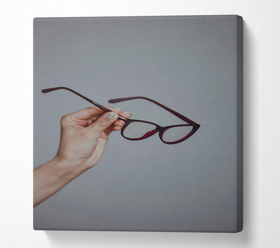 A Canvas Print of Crimson Lens Glance Canvas Print