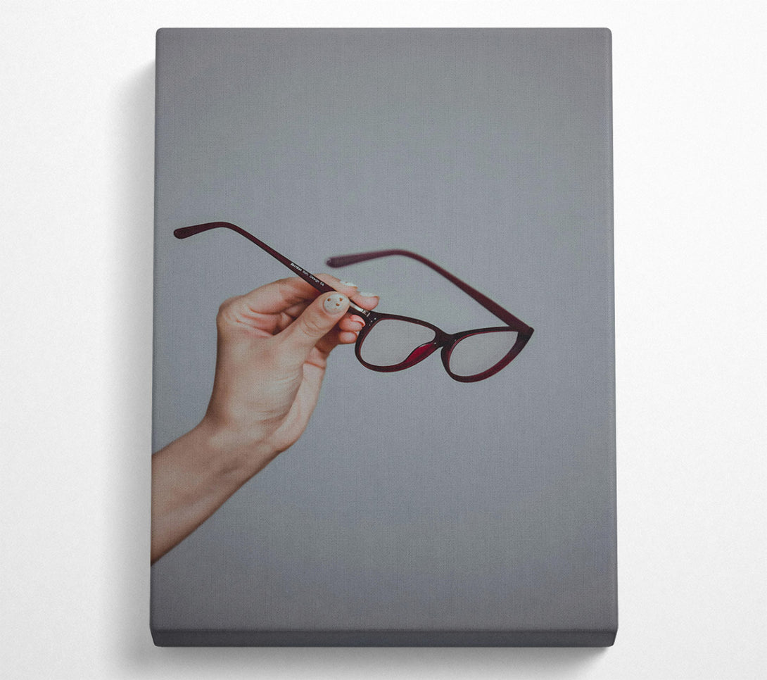  A Canvas Print of Crimson Lens Glance Canvas Print