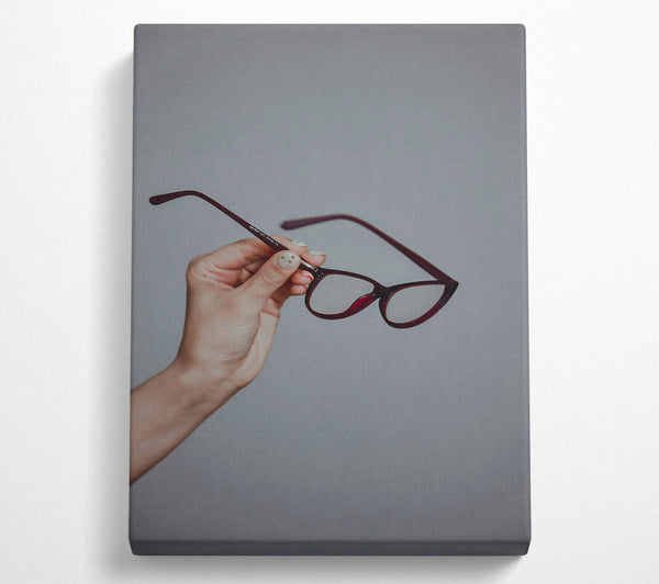  A Canvas Print of Crimson Lens Glance Canvas Print