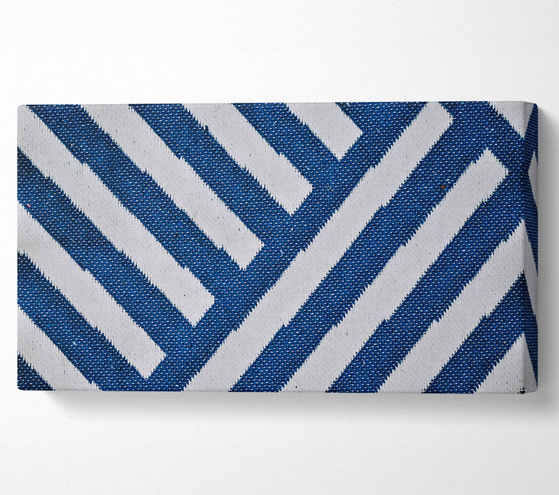  A Canvas Print of Indigo Woven Stripes Canvas Art