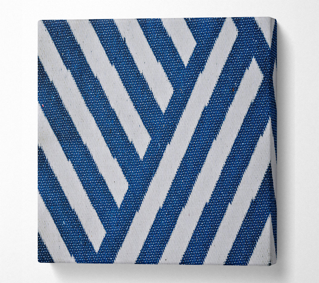  A Canvas Print of Indigo Woven Stripes Canvas Art