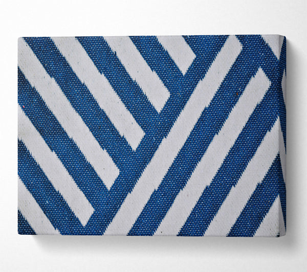  A Canvas Print of Indigo Woven Stripes Canvas Art