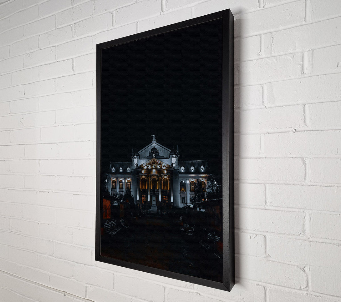  A Canvas Print of Golden Night Lights Canvas Print