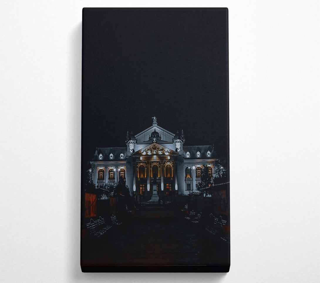  A Canvas Print of Golden Night Lights Canvas Print