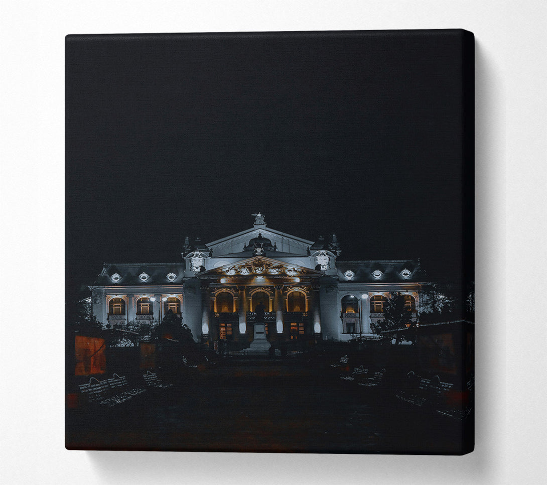  A Canvas Print of Golden Night Lights Canvas Print
