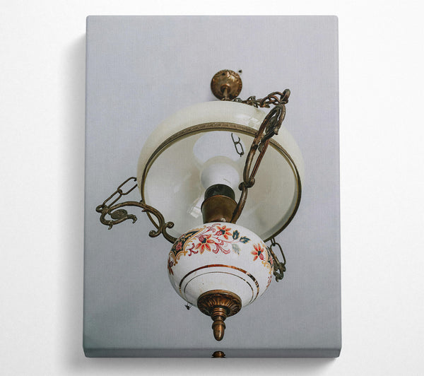  A Canvas Print of White Floral Chandelier Canvas Print
