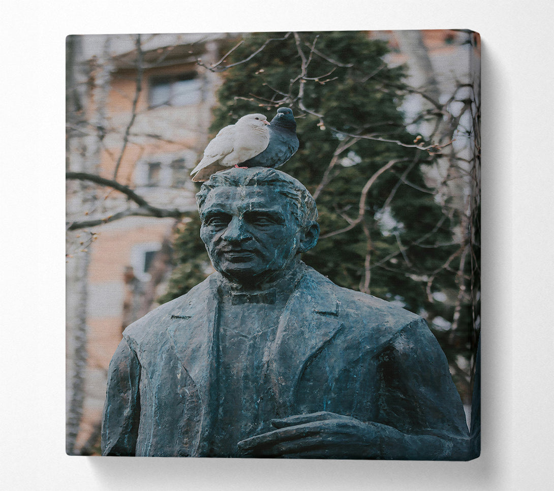  A Canvas Print of Bronze Bird Watchers Canvas Wall Art