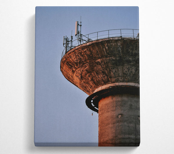  A Canvas Print of Orange Sunset Tower Canvas Print