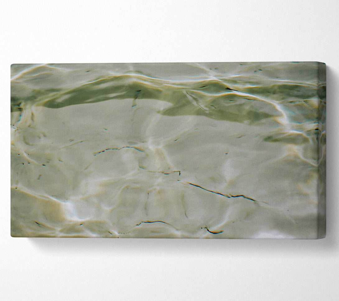  A Canvas Print of Silver Green Ripples Canvas Wall Art