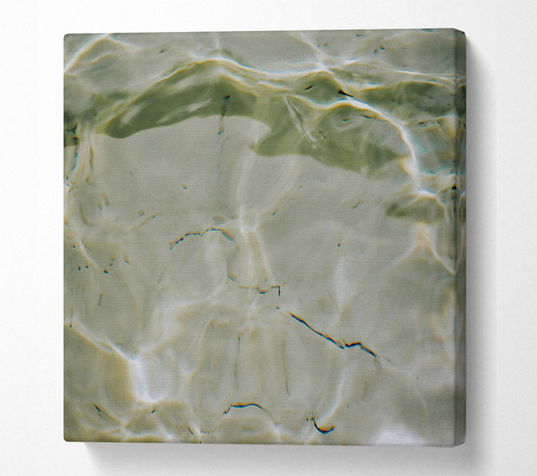  A Canvas Print of Silver Green Ripples Canvas Wall Art