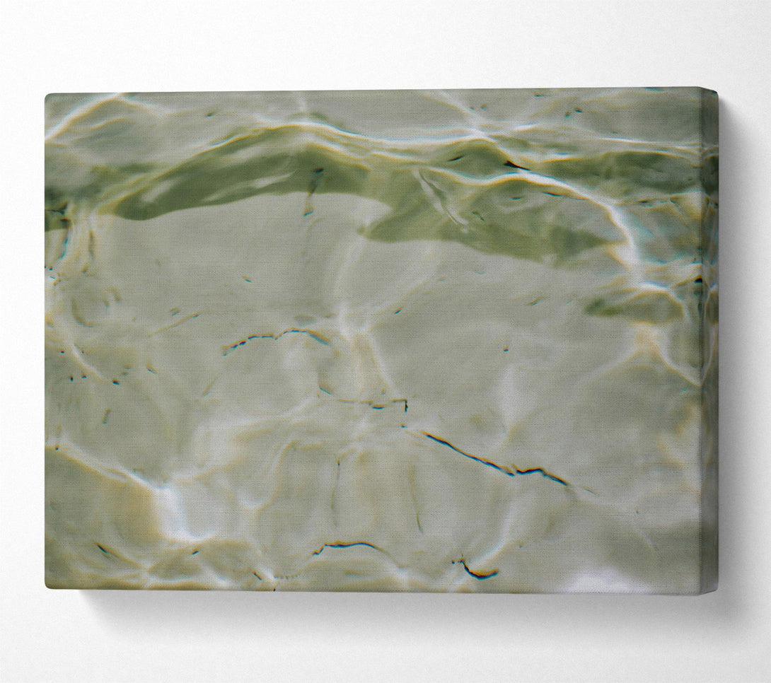  A Canvas Print of Silver Green Ripples Canvas Wall Art