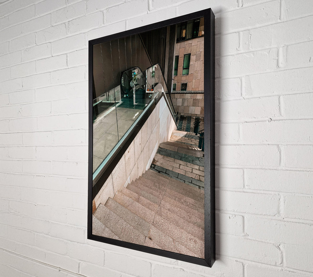  A Canvas Print of Beige Stone Steps Canvas Wall Art