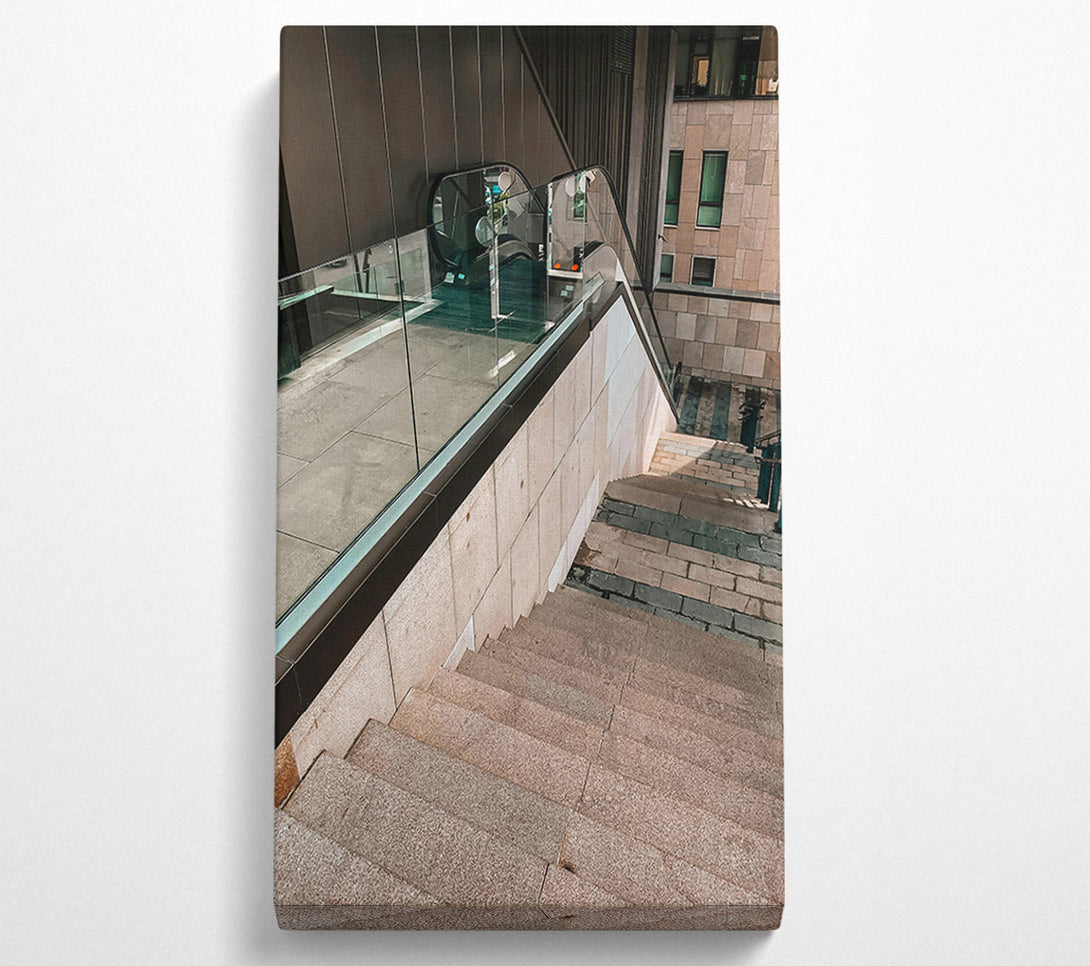  A Canvas Print of Beige Stone Steps Canvas Wall Art