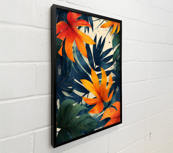 Orange And Blue Leaf Forest