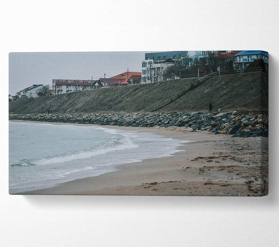  A Canvas Print of Blue Coastal Serenity Canvas Art