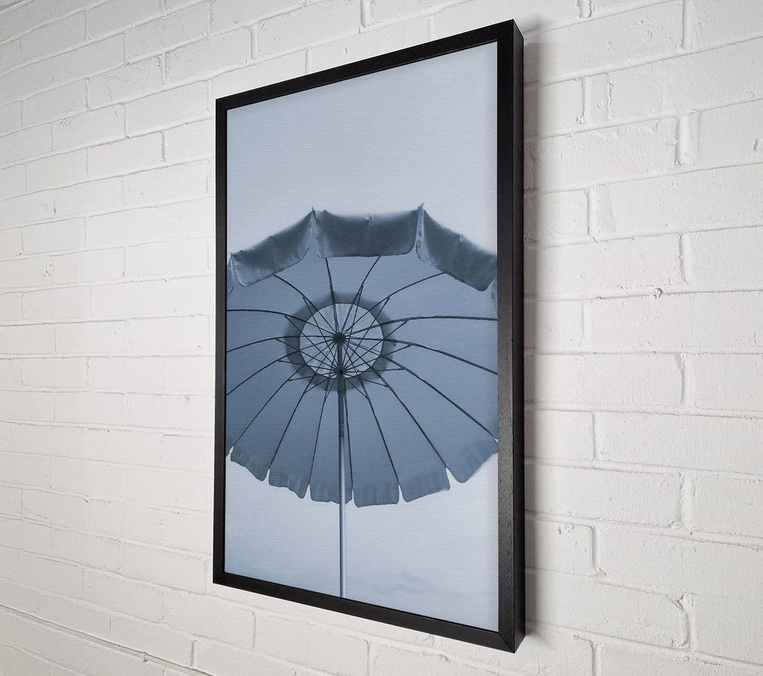  A Canvas Print of Silver Beach Umbrella Canvas Print