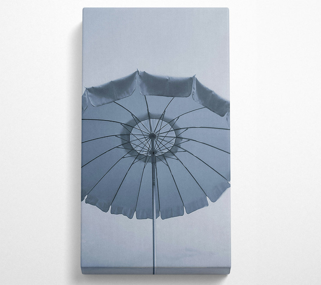  A Canvas Print of Silver Beach Umbrella Canvas Print