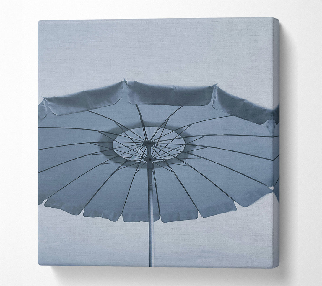  A Canvas Print of Silver Beach Umbrella Canvas Print