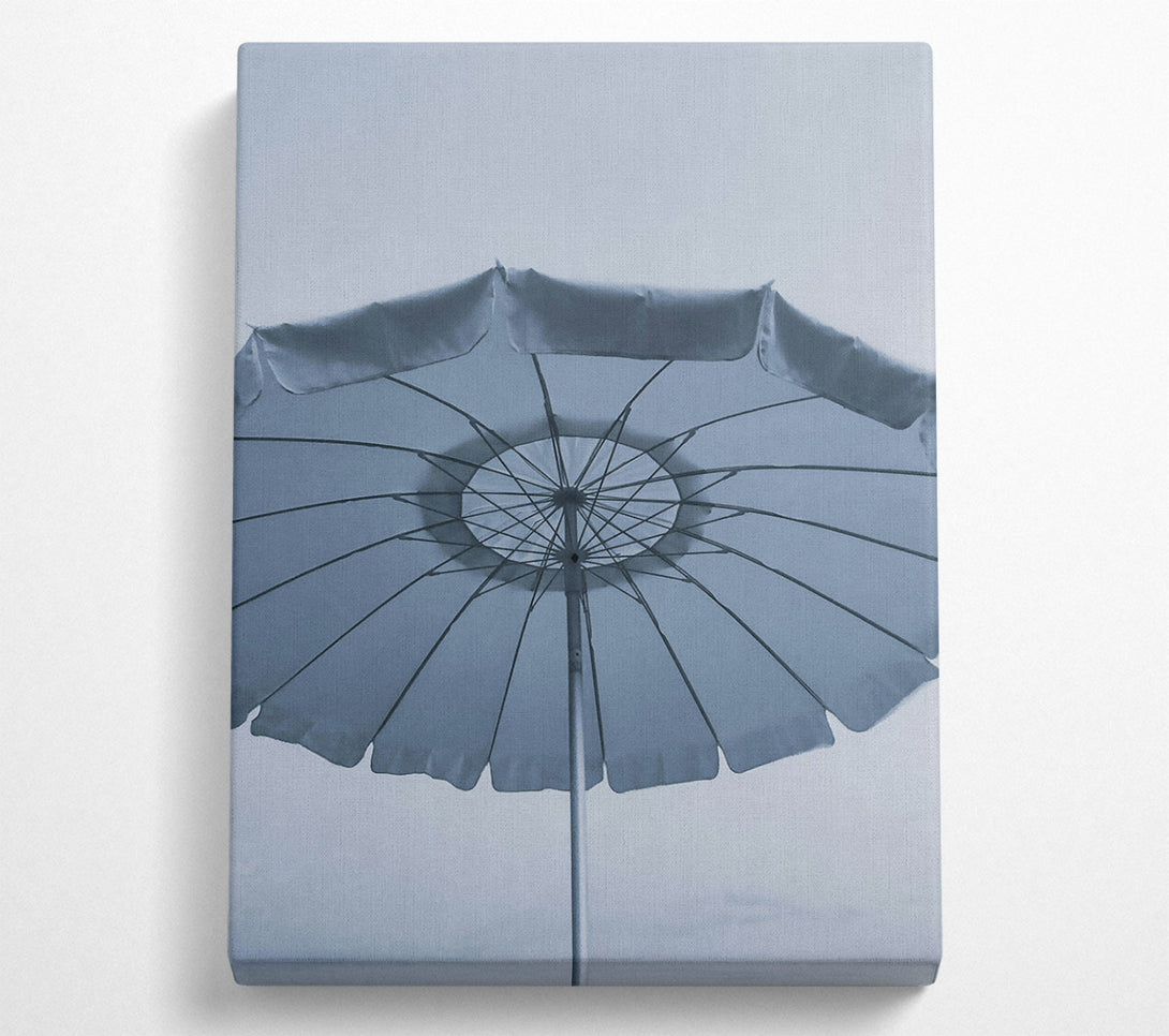  A Canvas Print of Silver Beach Umbrella Canvas Print